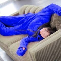 🧸Bauhutte ダメ着2020 HFD-BS-M-BU ブルー 着る毛布 Mサイズの画像