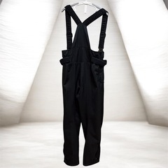 COSMING スキー　スノーボード用 ブラックオーバーオール、ヒブパンツの画像