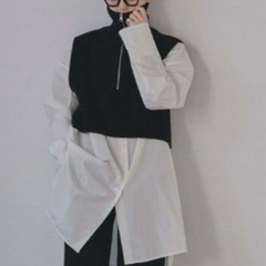 ハーフジップニットベスト　todayful 【12/10まで】の画像