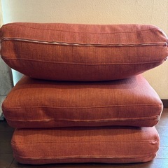 12/7処分今のみ無料！ソファー　背もたれクッション＆座面クッション5点の画像