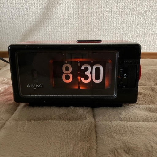 昭和レトロSEIKOパタパタ時計　置き時計 超レア、美品