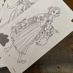 プリンセス塗り絵の画像