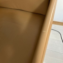 二脚目】キャメルおしゃれダイニングチェアーの画像