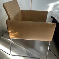 二脚目】キャメルおしゃれダイニングチェアーの画像