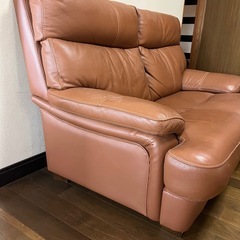 ニトリ高級レザーソファ　美品の画像