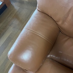 ニトリ高級レザーソファ　美品の画像