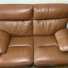 ニトリ高級レザーソファ　美品の画像