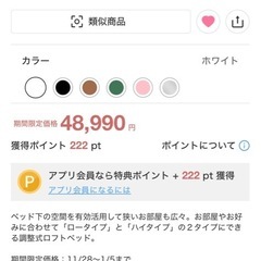 ニトリロフトベッドの画像