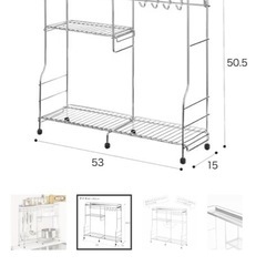 ラック　コンロ横ラック　調味料ラック　ニトリの画像