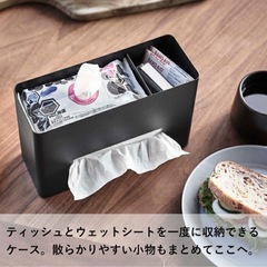 山崎実業 ティッシュ＆ウェットシートケースの画像