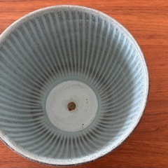 フラワーベース 直径23cmスチール ブルーの画像