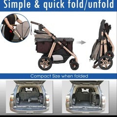 大型犬ペットカートの画像