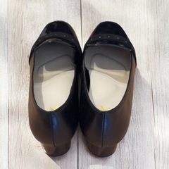 BODY FOCUS ローファーパンプス 黒 24.5 スクエアトゥの画像