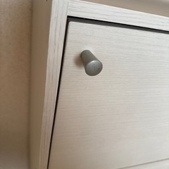 扉付きカラーボックス　ホワイトウォッシュ　3段(まとめて購入も可)の画像