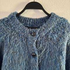 ブルーファー風　オーバーサイズカーディガン　Lの画像