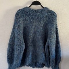 ブルーファー風　オーバーサイズカーディガン　Lの画像