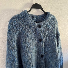 ブルーファー風　オーバーサイズカーディガン　Lの画像