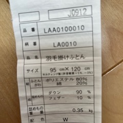 西川産業ベビー羽毛布団、DELEC肌掛け布団、布団カバーの画像