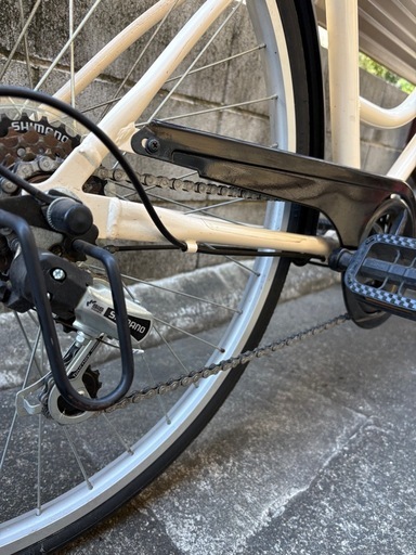 サイクルベースアサヒ　美品　自転車　ママチャリ　ホワイト