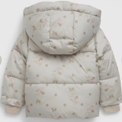 【GAP】ディズニー・ミニーマウス総柄ダウンコート110cm【指穴】【ダウンジャケット】の画像