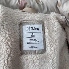 【GAP】ディズニー・ミニーマウス総柄ダウンコート110cm【指穴】【ダウンジャケット】の画像