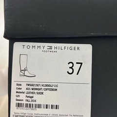 新品　トミーヒルフィガー　TOMMY HILFIGER ロングブーツ　37 ライディングブーツ　ネイビーの画像