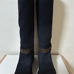 新品　トミーヒルフィガー　TOMMY HILFIGER ロングブーツ　37 ライディングブーツ　ネイビーの画像