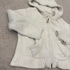 ジェラートピケ　ベビーカーディガンパーカー付きの画像