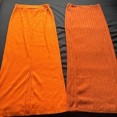 オレンジロングスカートまとめ売り　WEGO SHEINの画像