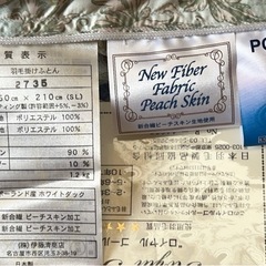 【取引決まりました】羽毛掛け布団【新品未使用】の画像