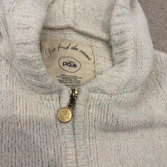 ジェラートピケ　ベビーカーディガンパーカー付きの画像