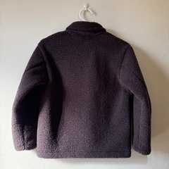 【美品】UNIQLO　140cm フリースコート（ブラウン）の画像