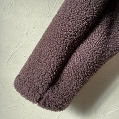【美品】UNIQLO　140cm フリースコート（ブラウン）の画像