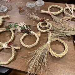 精麻やマコモでお正月飾りを手作り♪しめ縄・しめ飾りを作る会の画像