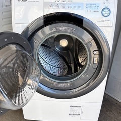 🔥🔥❷SHARP　ES-S7C-WL🔥🔥 ドラム式洗濯機乾燥 コンパクト　マンション　サイズ　洗濯7kg乾燥3kg 安心　分解洗浄済み　設置まで対応　配達無料🚚💦の画像