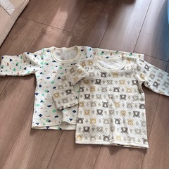 【9着】サイズ95 キルティング肌着　ニット帽長袖の画像