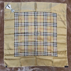 バーバリーズburberrysスカーフストールショールマフラーブラウン茶色ベージュノバチェックシルク縦約75センチ横約76センチレディースlady's LADYS女性用、婦人 ウィメンズ（women’s） メンズ（men’s）男性用、紳士 ユニセックス男女兼用の画像