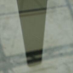 ≪zyt2618ジ≫ IVY/アイビー ガラス天板ダイニングテーブル 幅130cm 奥行80cm 高さ70cm W1300 4人用 スチール脚 中古家具/リユースストレージ仙台 071119-13の画像