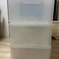 衣装ケース　積み重ね　３段の画像