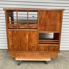 【希少】世界遺産屋久杉 茶棚 キャビネット 飾り棚 茶箪笥 和家具 焼印の画像