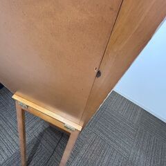 姿見 全身鏡 ホワイト リメイク品 木製 チェーンつきの画像