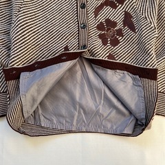 秋冬 花柄刺繍 ニットカーディガン 長袖の画像