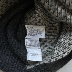 JOSER ABBAUD ドット柄 ニットセーター ハイネック 毛100% 
L グレーの画像