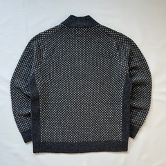 JOSER ABBAUD ドット柄 ニットセーター ハイネック 毛100% 
L グレーの画像