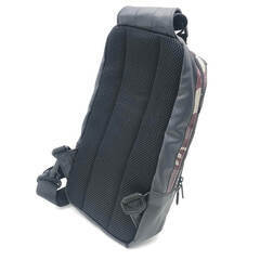 ss8120　アルファインダストリー ボディバッグ ブラック系 迷彩 ナイロン ALPHA INDUSTRIES,INC. ワンショルダー メンズ バッグ 軽量 小型 黒 ボディバッグ 中古の画像