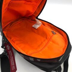 ss8120　アルファインダストリー ボディバッグ ブラック系 迷彩 ナイロン ALPHA INDUSTRIES,INC. ワンショルダー メンズ バッグ 軽量 小型 黒 ボディバッグ 中古の画像