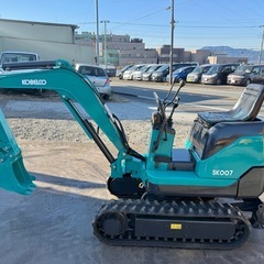 コベルコ　ミニユンボ　SK007-2　 油圧ショベル 倍速　操作パターン切り替え可能　 可変脚仕様　ブレーカー配管口　0.8tクラス　全国陸送可能 下取りOK　 の画像