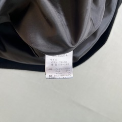 ピーコート ブラックウールコート フリル付きの画像