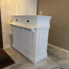 【無料】引き取り限定mateli レジカウンター（アンティークホワイト）引取り限定／秋葉原の画像