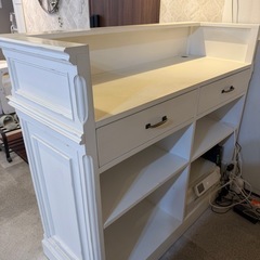 【無料】引き取り限定mateli レジカウンター（アンティークホワイト）引取り限定／秋葉原の画像